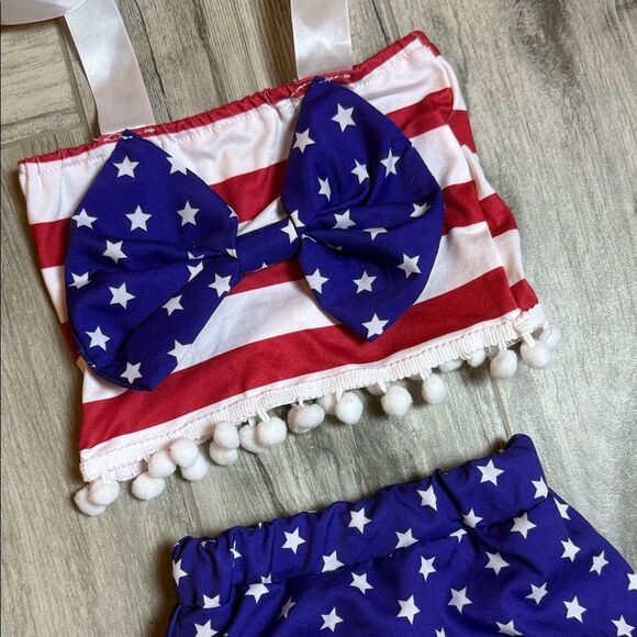 Patriotic Baby Outfit with Headband 3-6M - Picture 2 of 7